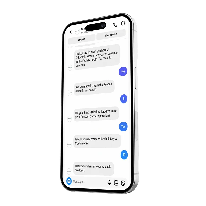 Personalized survey mockup