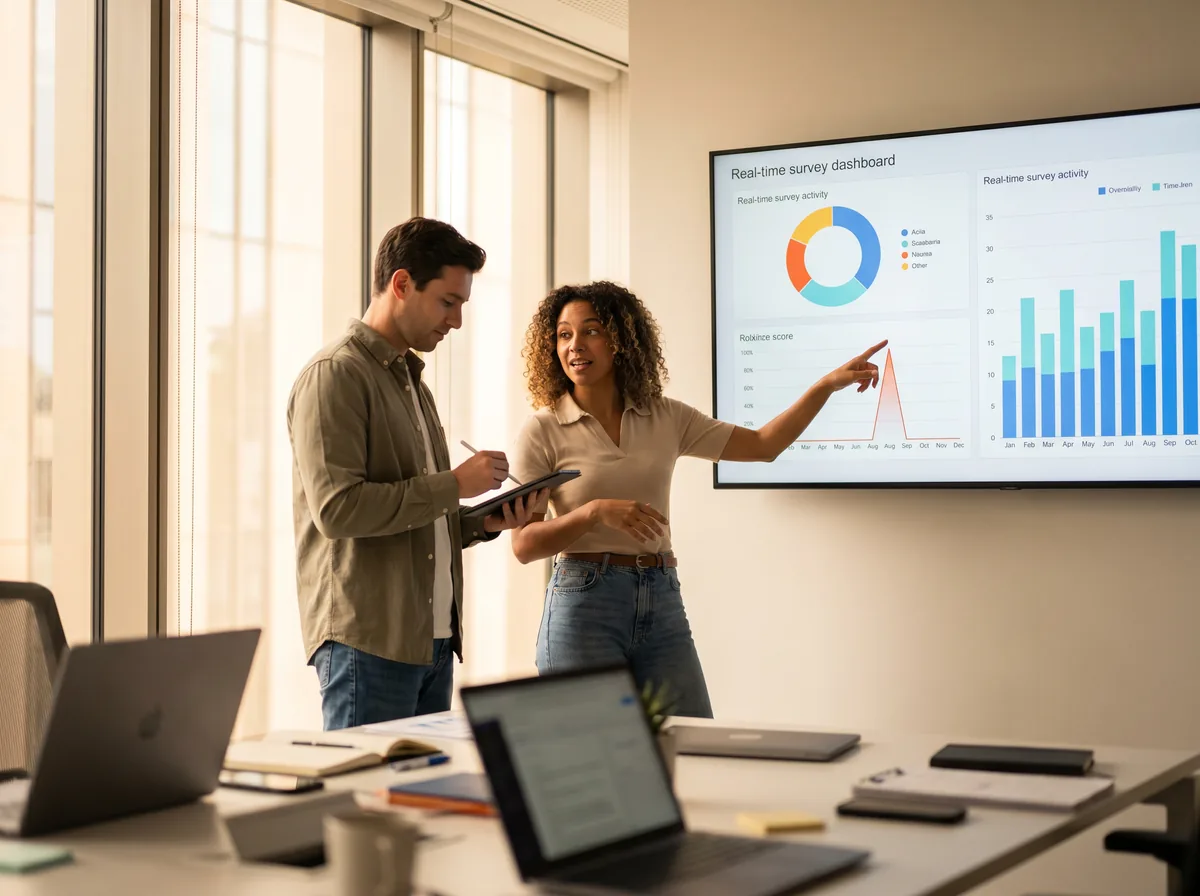 Team reviewing CX dashboards
